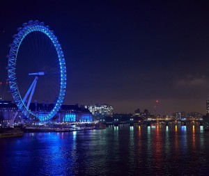 London Eye notte